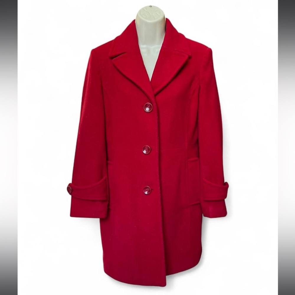 Style & Co Red Wool Blend coat size M petite